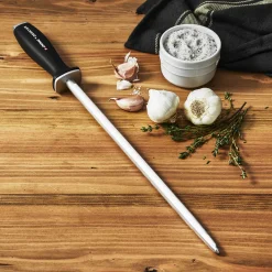 12.25 inch, Double Cut Honing Steel With Plastic Handle
