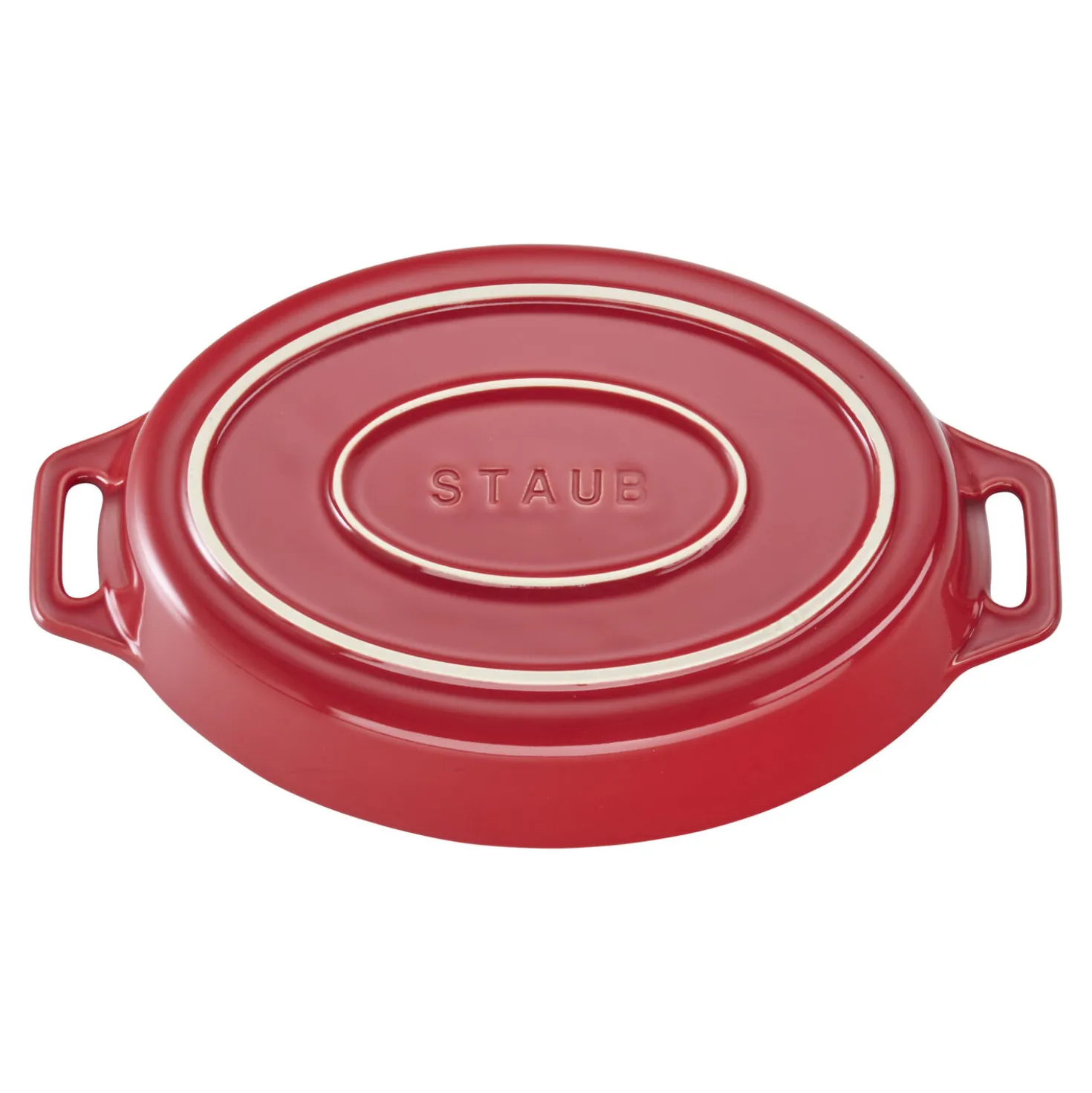 12.25 inch, Oval, Baking Dish, Cherry