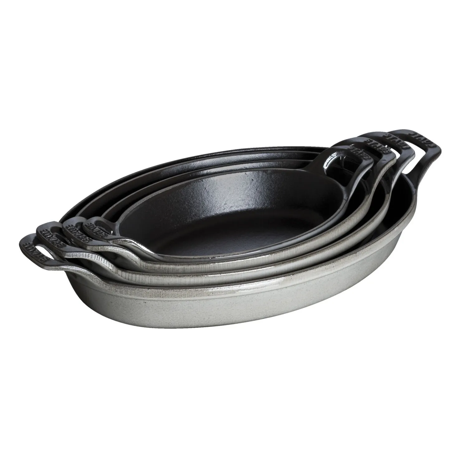 8.25 inch, Oval, Gratin Baking Dish, Graphite Grey