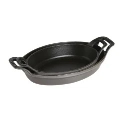 8.25 inch, Oval, Gratin Baking Dish, Graphite Grey