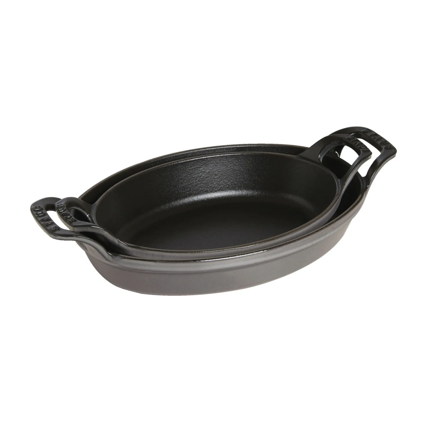 8.25 inch, Oval, Gratin Baking Dish, Graphite Grey