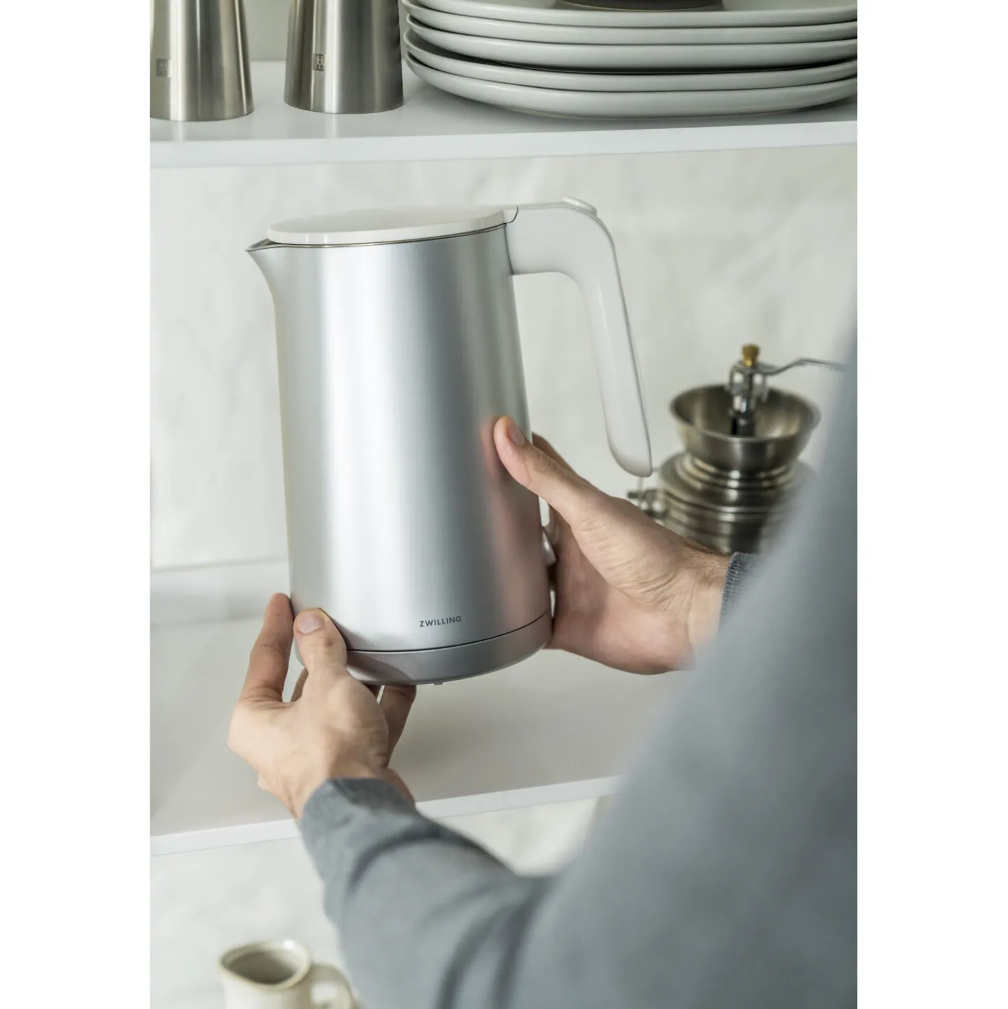 1 l, Cool Touch Electric Kettle - Silver