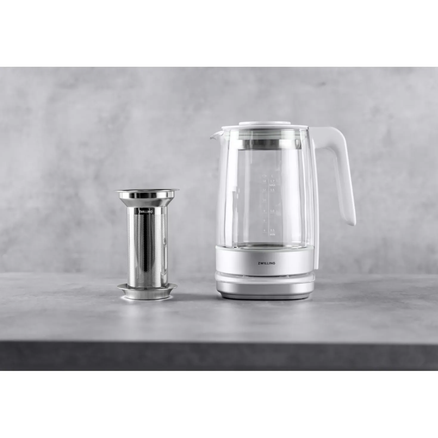 1.7 l, Glass Kettle - Silver