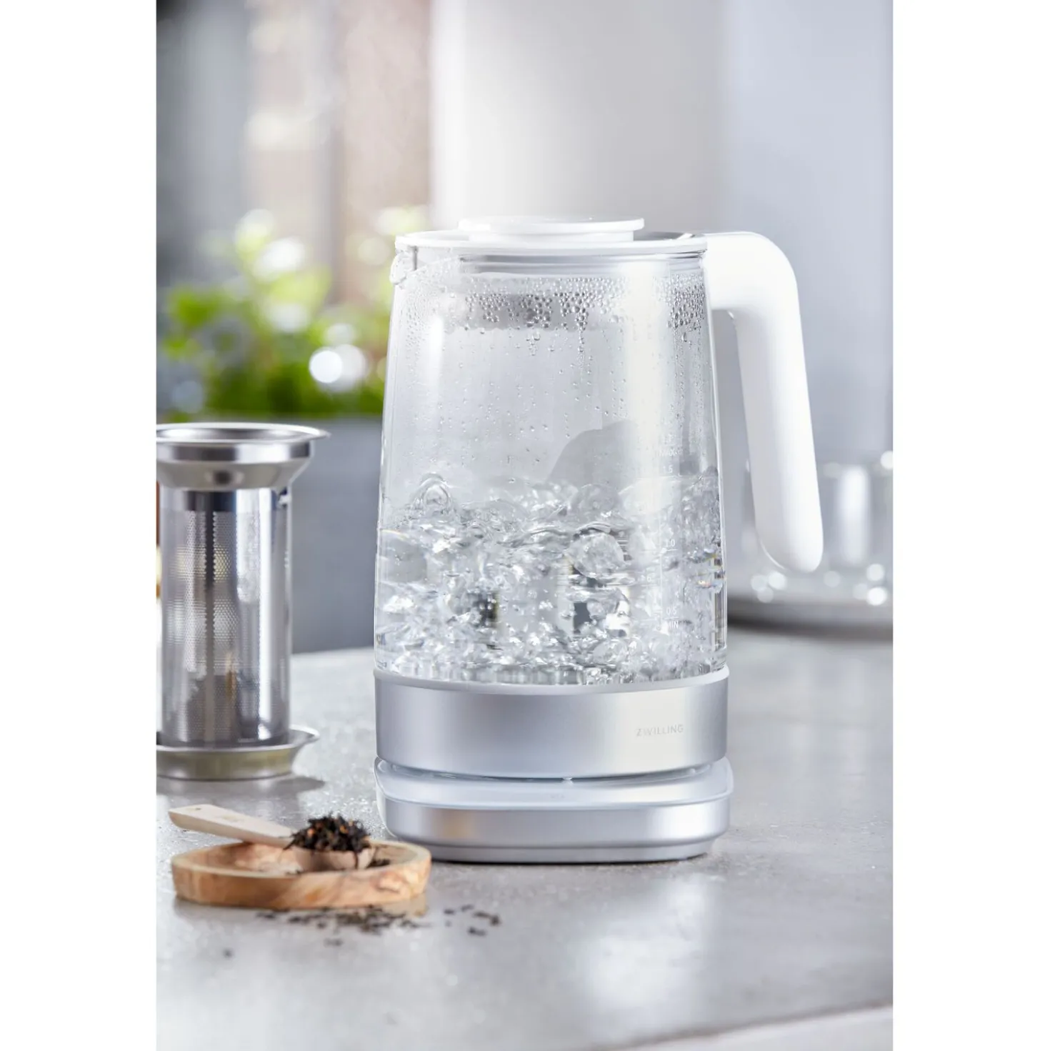 1.7 l, Glass Kettle - Silver