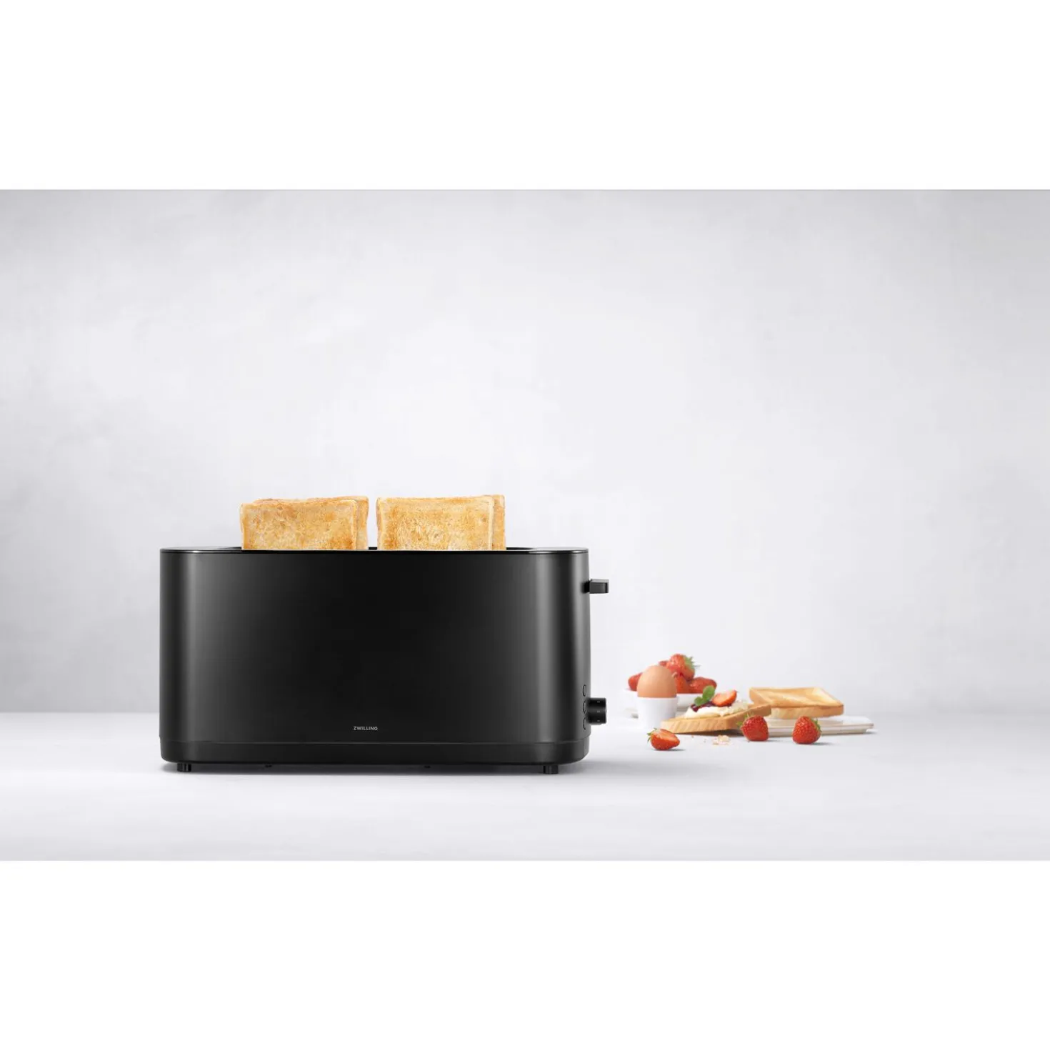 2 Long Slots Toaster, Black Matte