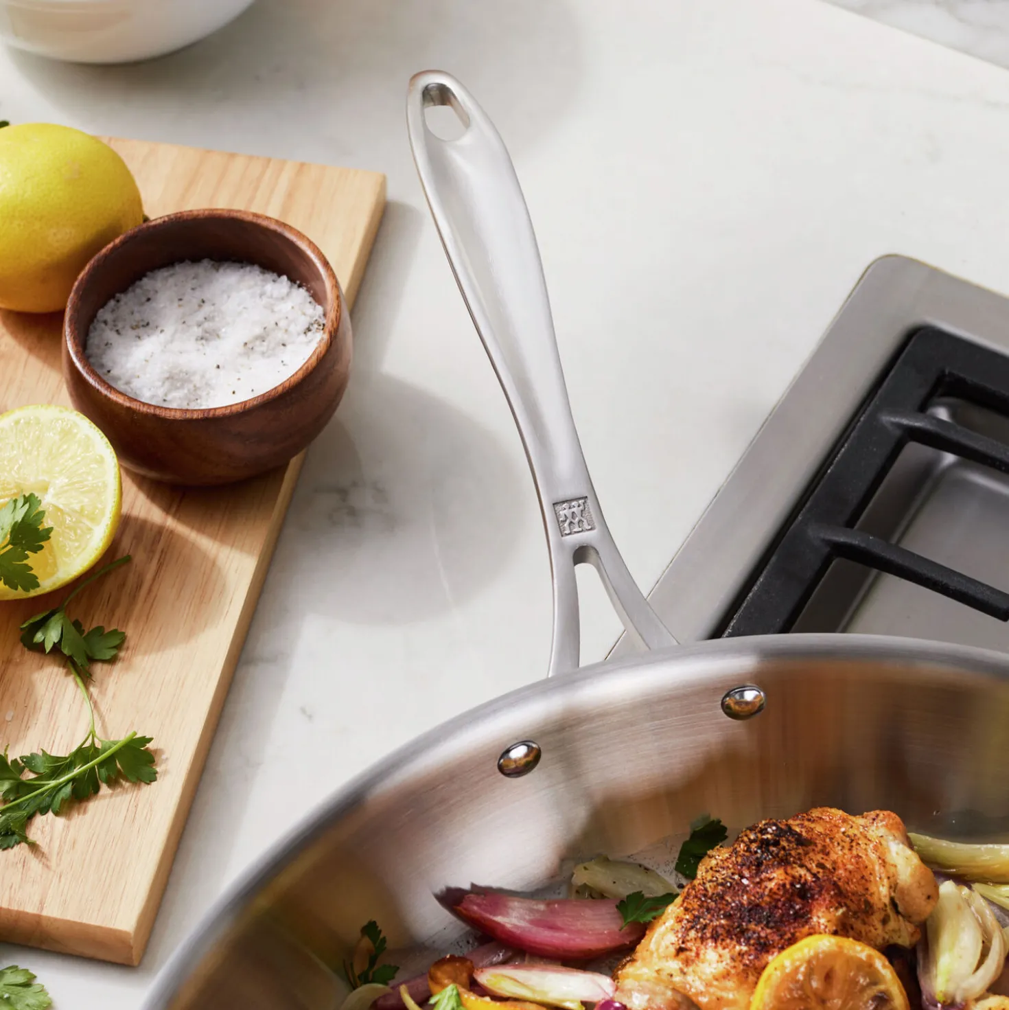 3 Ply, 14-inch, 18/10 Stainless Steel, Frying Pan