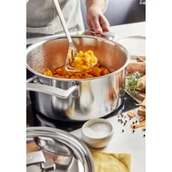 5.5 qt, 18/10 Stainless Steel, Dutch Oven With Lid
