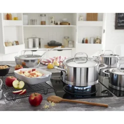 5.5 qt, 18/10 Stainless Steel, Dutch Oven With Lid