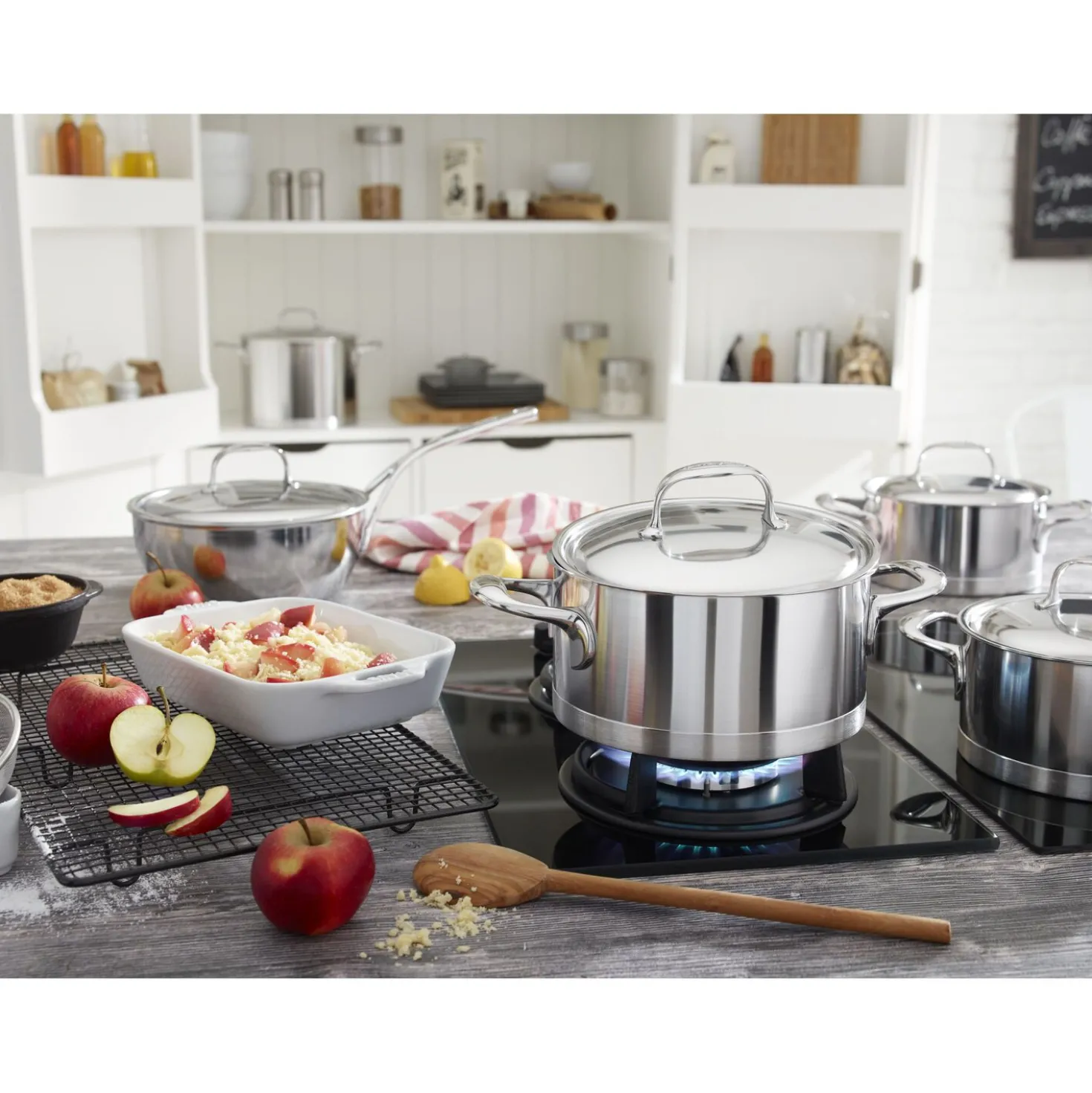 5.5 qt, 18/10 Stainless Steel, Dutch Oven With Lid
