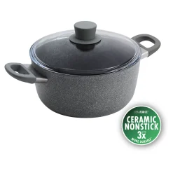 4.8 qt, Aluminum, Ceramic Nonstick Dutch Oven With Lid