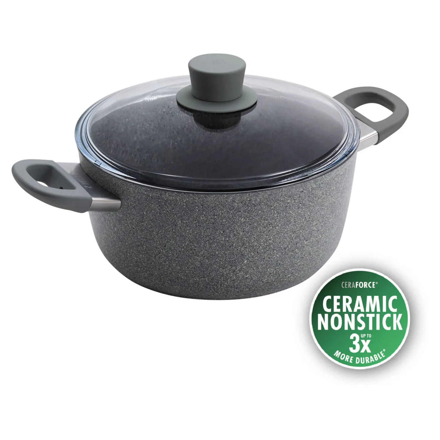 4.8 qt, Aluminum, Ceramic Nonstick Dutch Oven With Lid