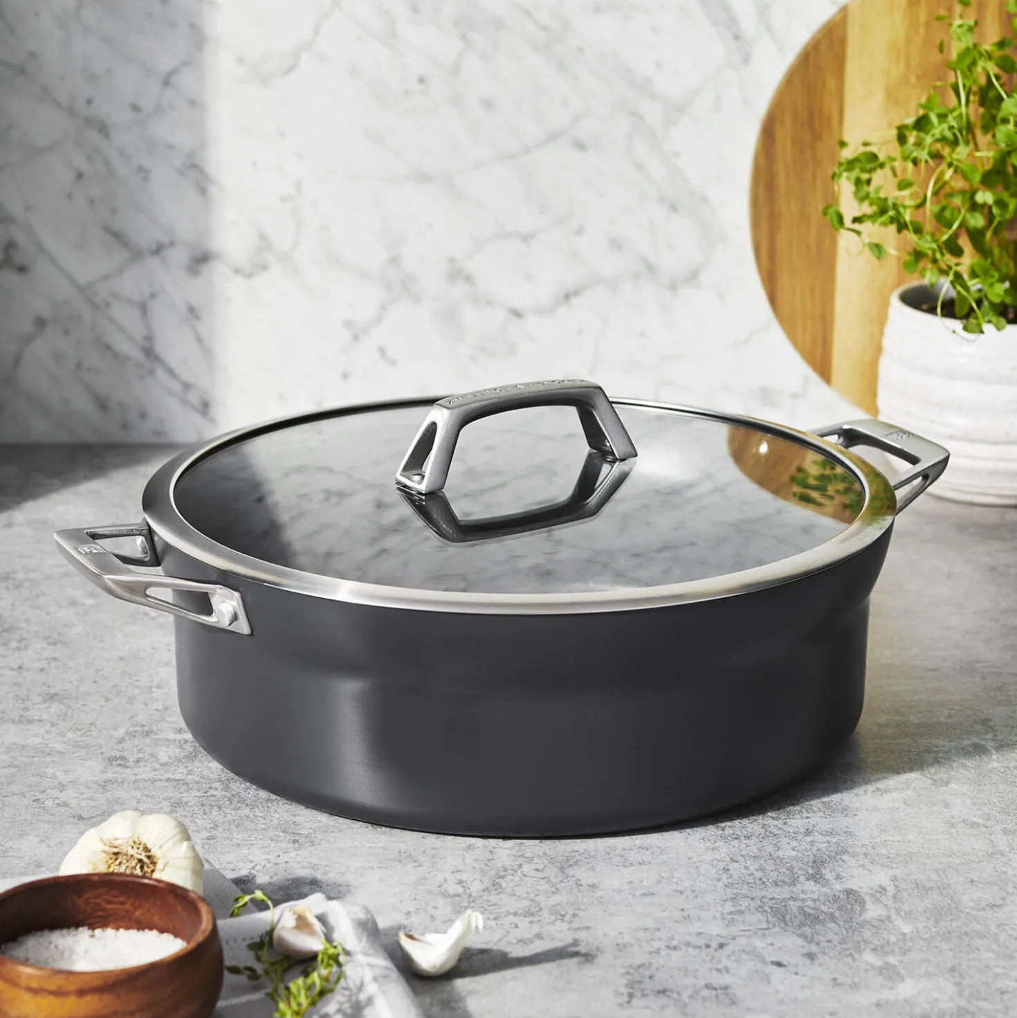 8.5 qt, Aluminum, Hard Anodized Dutch Oven Nonstick