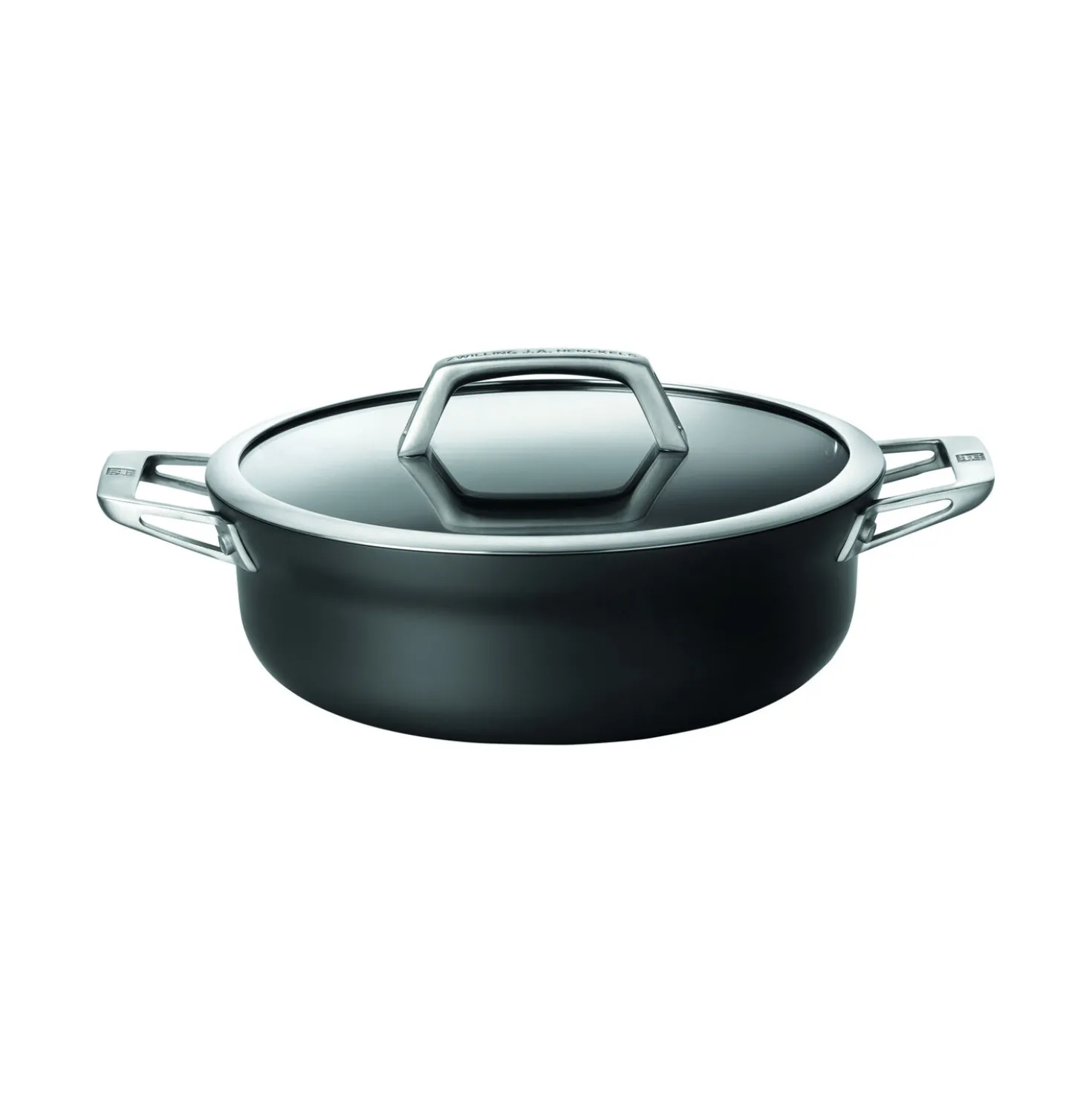 4 qt, Aluminum, Non-stick, Hard Anodized Chef's Pan