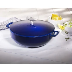 5 qt, Bouillabaisse pot, dark blue