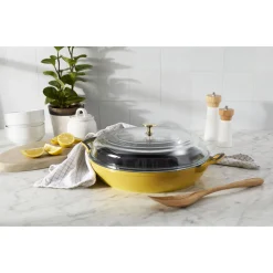 3.5 qt, Braiser With Glass Lid, Citron