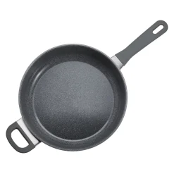 3.9 qt Ceramic Nonstick Sauté Pan With Lid And Helper Handle, Aluminum