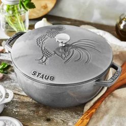 3.75 qt, Essential French Oven Rooster Lid, graphite grey