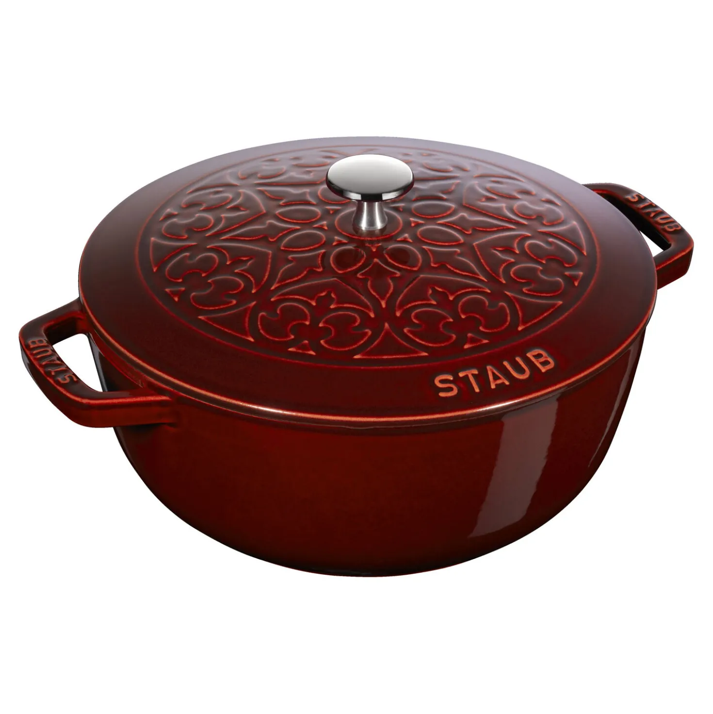 3.75 qt, Essential French Oven Lilly Lid, grenadine