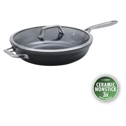 5 qt Hard Anodized Ceramic Nonstick Deep Fryer, Aluminum