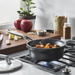 1.5 qt Hard Anodized Sauce Pan With Lid Nonstick, Aluminum