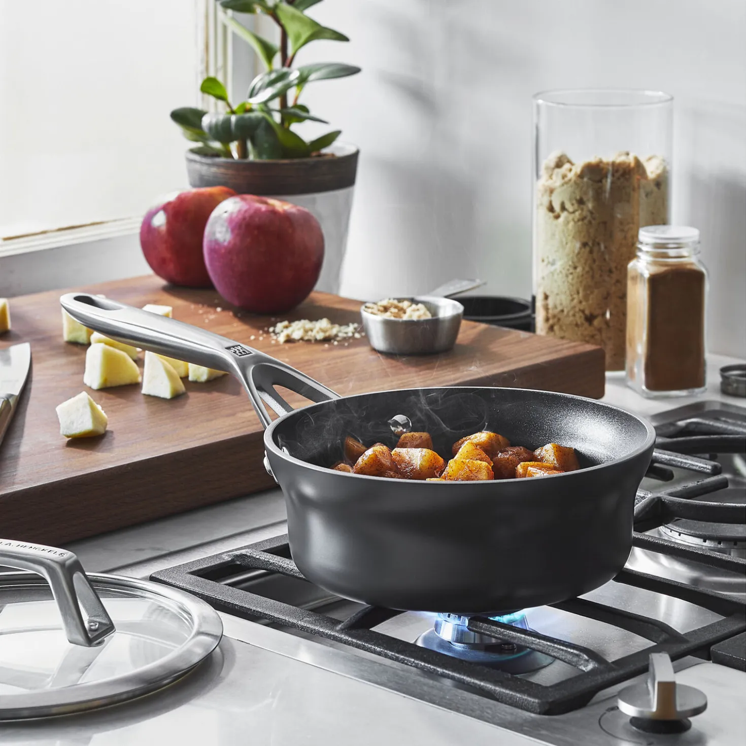 1.5 qt Hard Anodized Sauce Pan With Lid Nonstick, Aluminum