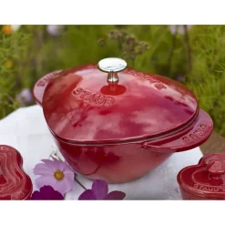 1.75 qt, Heart, Dutch Oven, Cherry