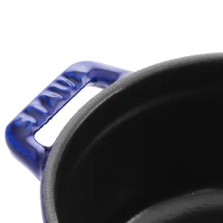 0.275 qt, Mini Round Dutch Oven, dark blue