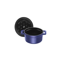 0.275 qt, Mini Round Dutch Oven, dark blue