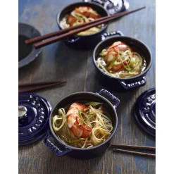 0.275 qt, Mini Round Dutch Oven, dark blue