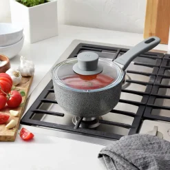 1.5 qt Nonstick Saucepan With Lid, Aluminum