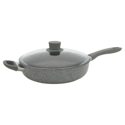 3.9 qt Nonstick Saut&eacute; Pan With Lid And Helper Handle, Aluminum