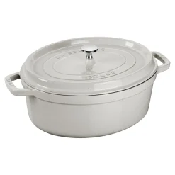 5.75 qt, Oval, Dutch Oven, White Truffle