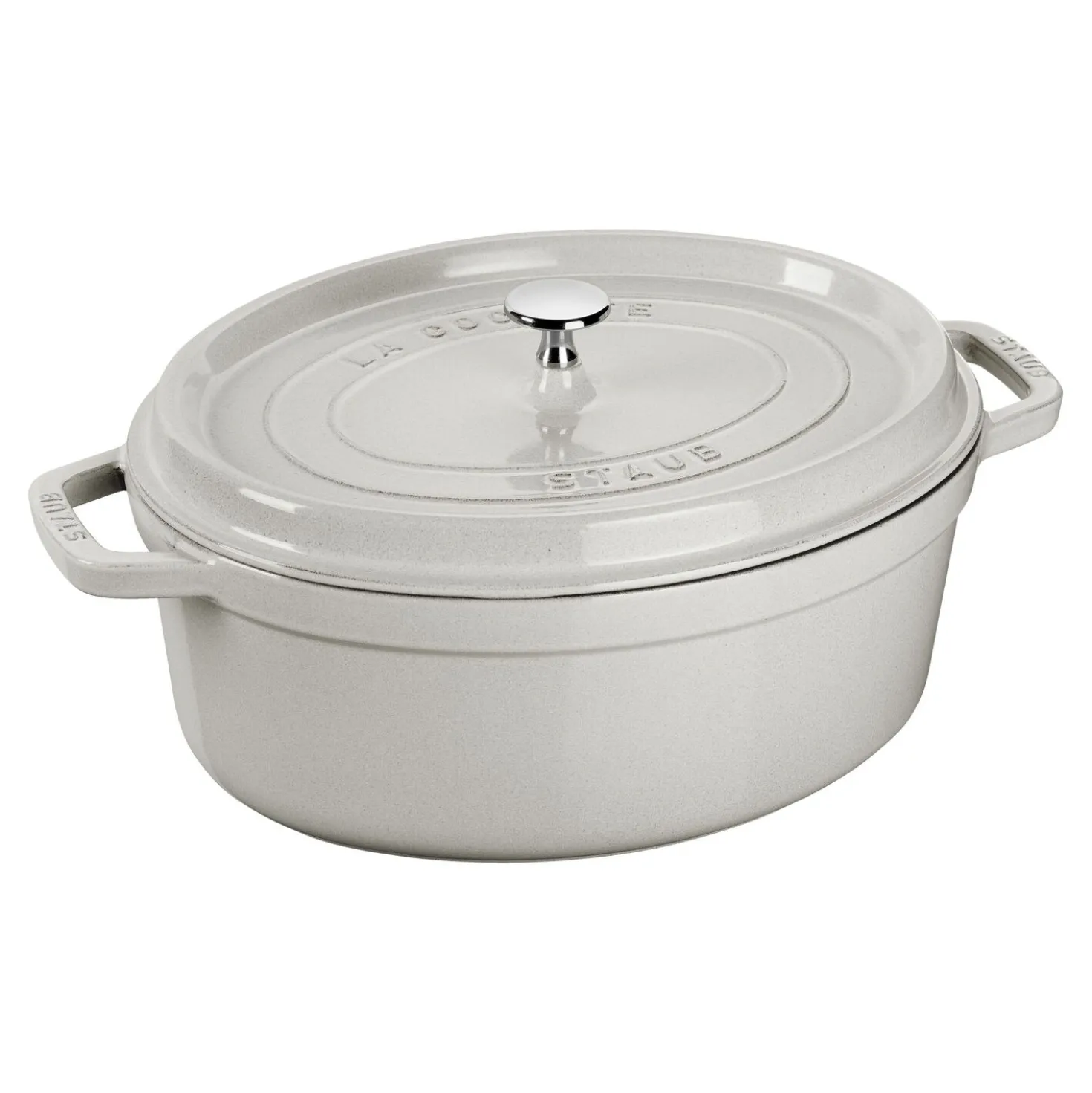 5.75 qt, Oval, Dutch Oven, White Truffle