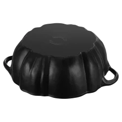 3.5 qt, Pumpkin, Dutch Oven With Stainless Steel Knob, Black Matte