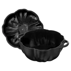 3.5 qt, Pumpkin, Dutch Oven With Stainless Steel Knob, Black Matte