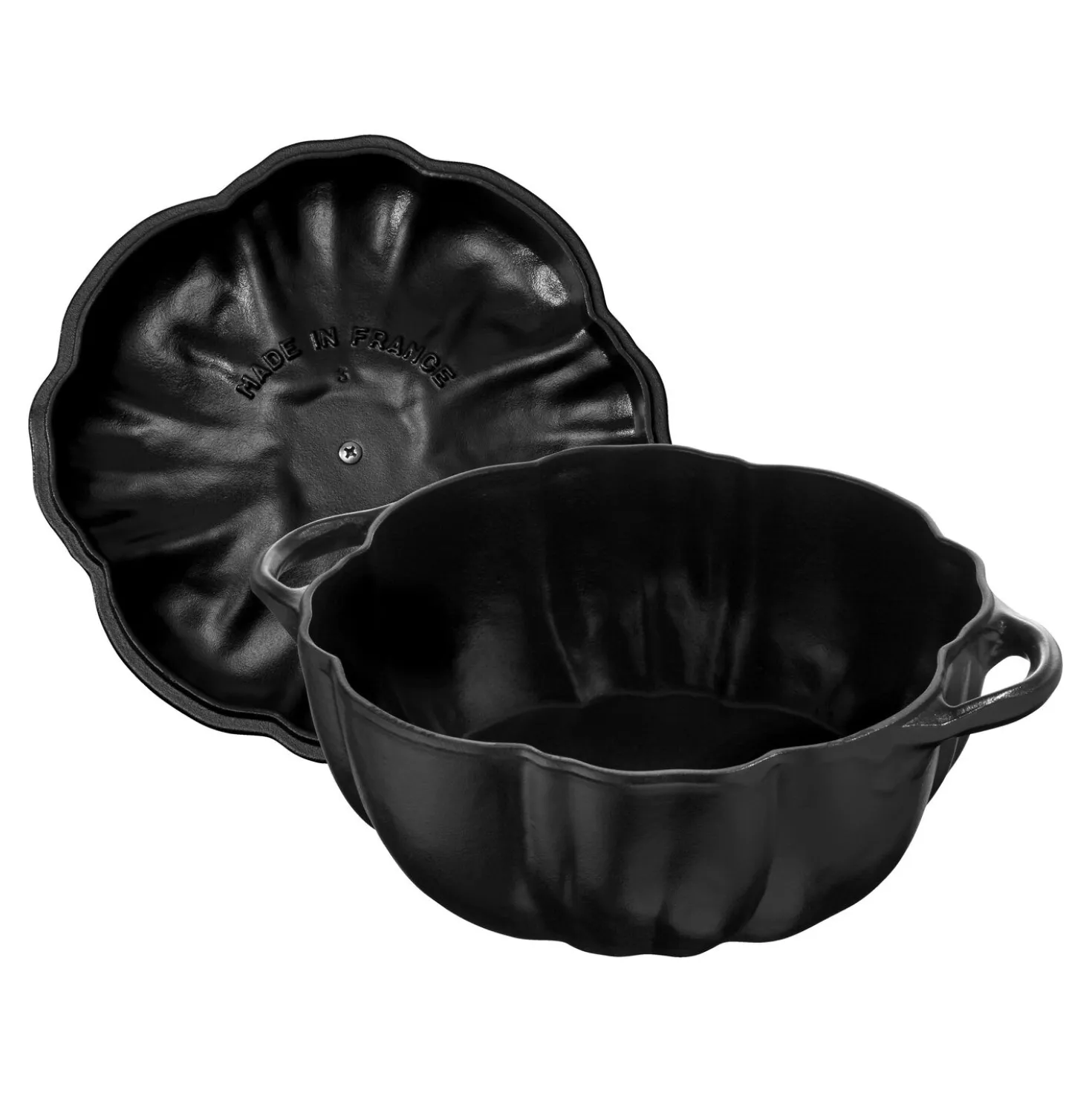 3.5 qt, Pumpkin, Dutch Oven With Stainless Steel Knob, Black Matte