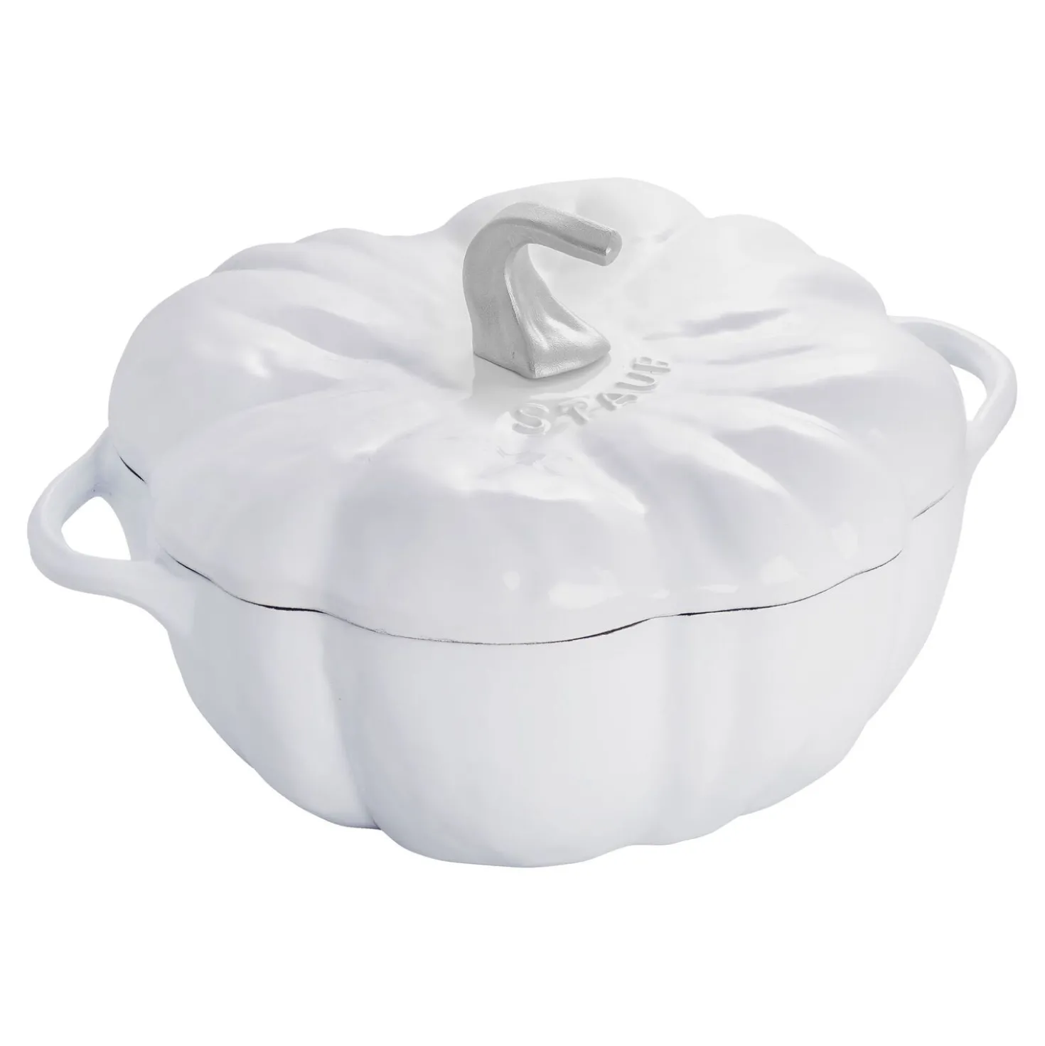 3.5 qt, Pumpkin, Dutch Oven With Stainless Steel Knob, Pure-white