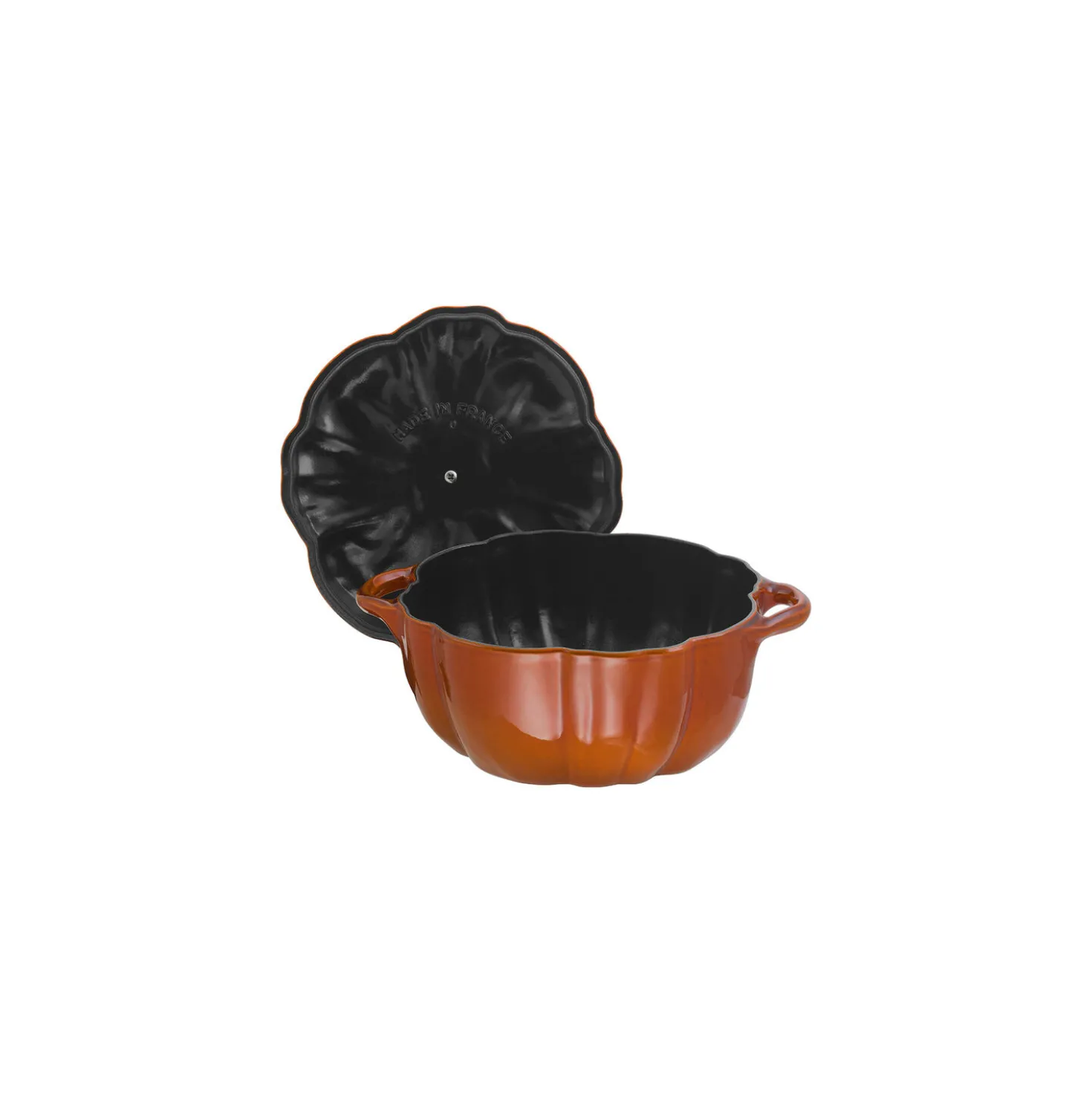 3.5 qt, Pumpkin, Dutch Oven With Stainless Steel Knob, Burnt Orange