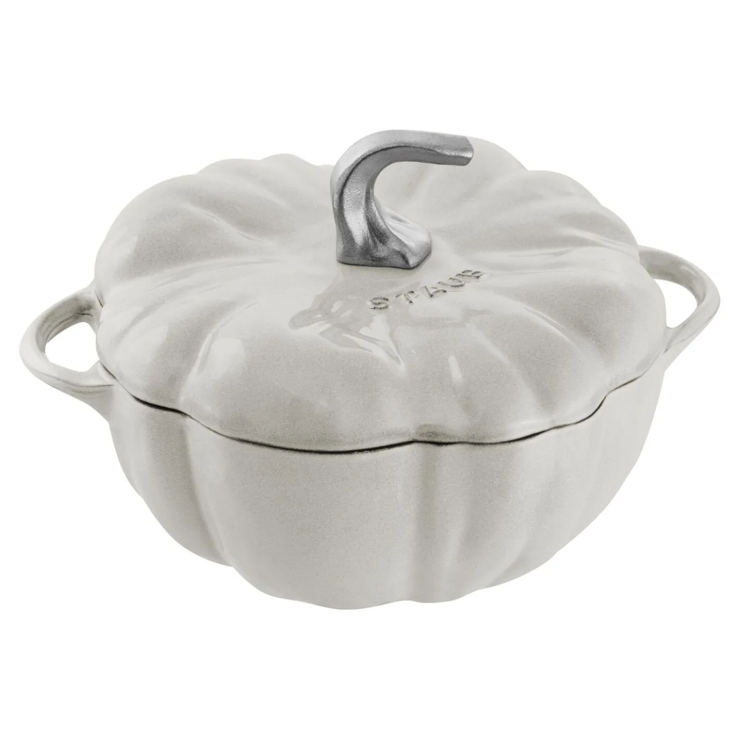3.5 qt, Pumpkin, Dutch Oven With Stainless Steel Knob, White Truffle