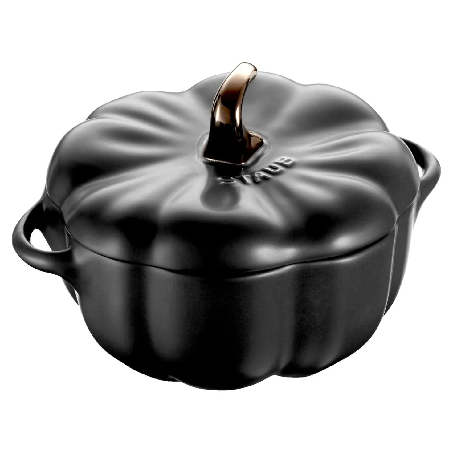 0.5 qt, Pumpkin, Petite Dutch Oven, Black Matte