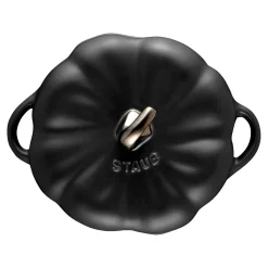 0.5 qt, Pumpkin, Petite Dutch Oven, Black Matte
