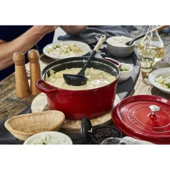 7 qt, Round, Cocotte, Cherry - Factory Second