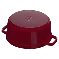 7 qt, Round, Cocotte, Cranberry - Factory Second