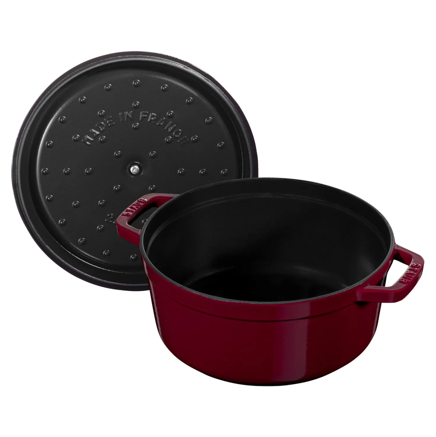 7 qt, Round, Cocotte, Cranberry - Factory Second
