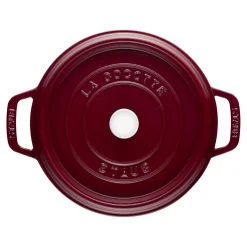 4 qt, Round, Cocotte, Cranberry - Factory Second