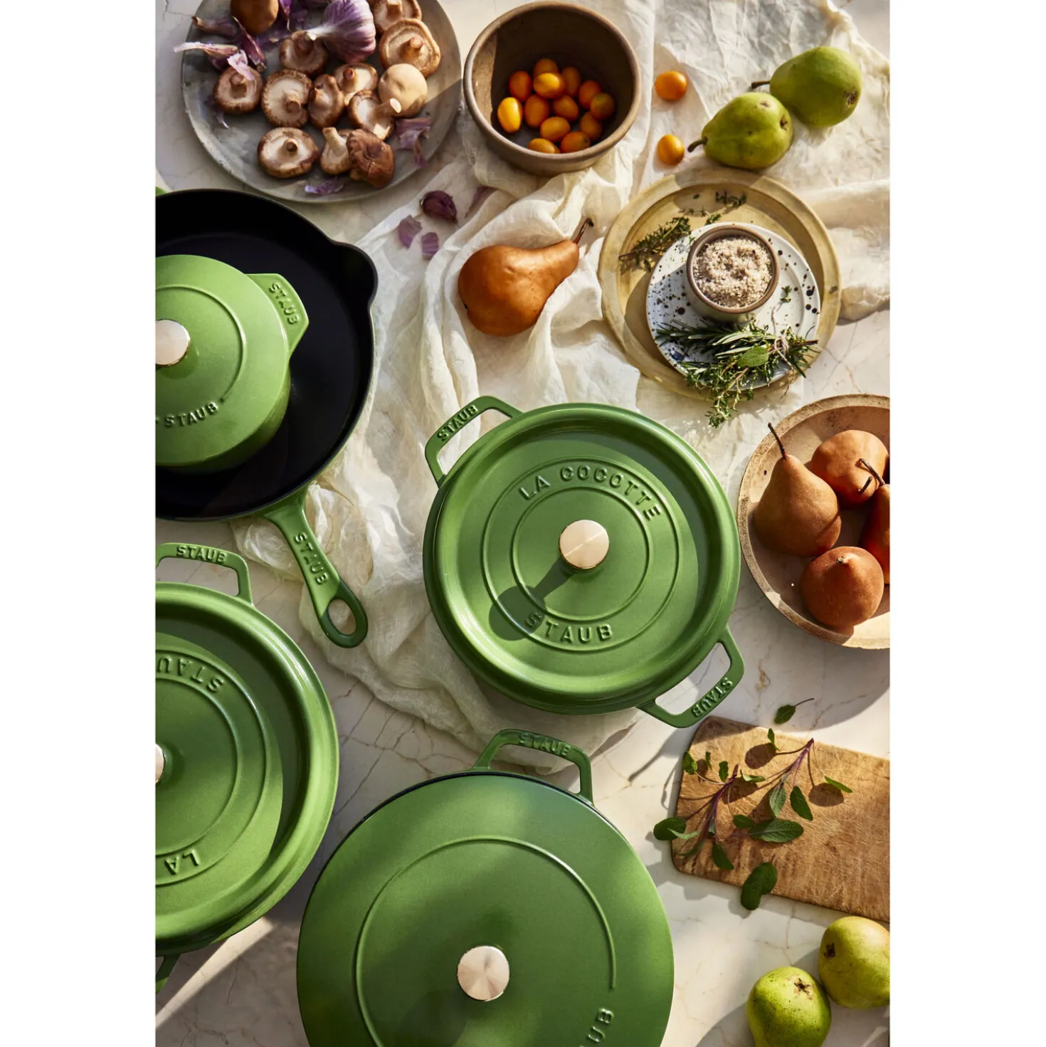 5.5 qt, Round, Cocotte, Pistachio