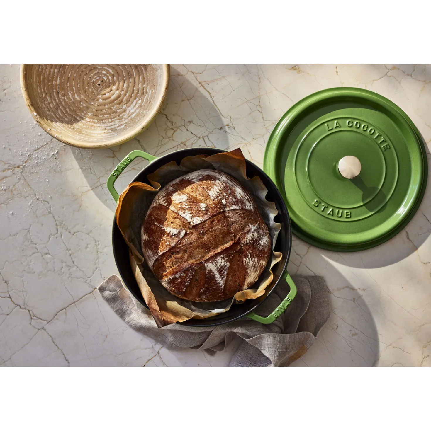 5.5 qt, Round, Cocotte, Pistachio
