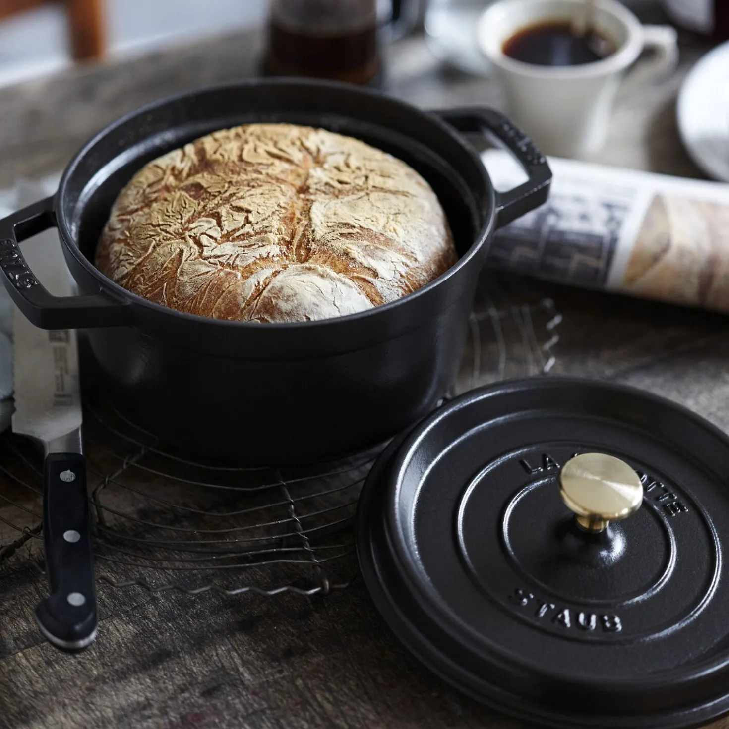 4 qt, Round, Dutch Oven, Black Matte