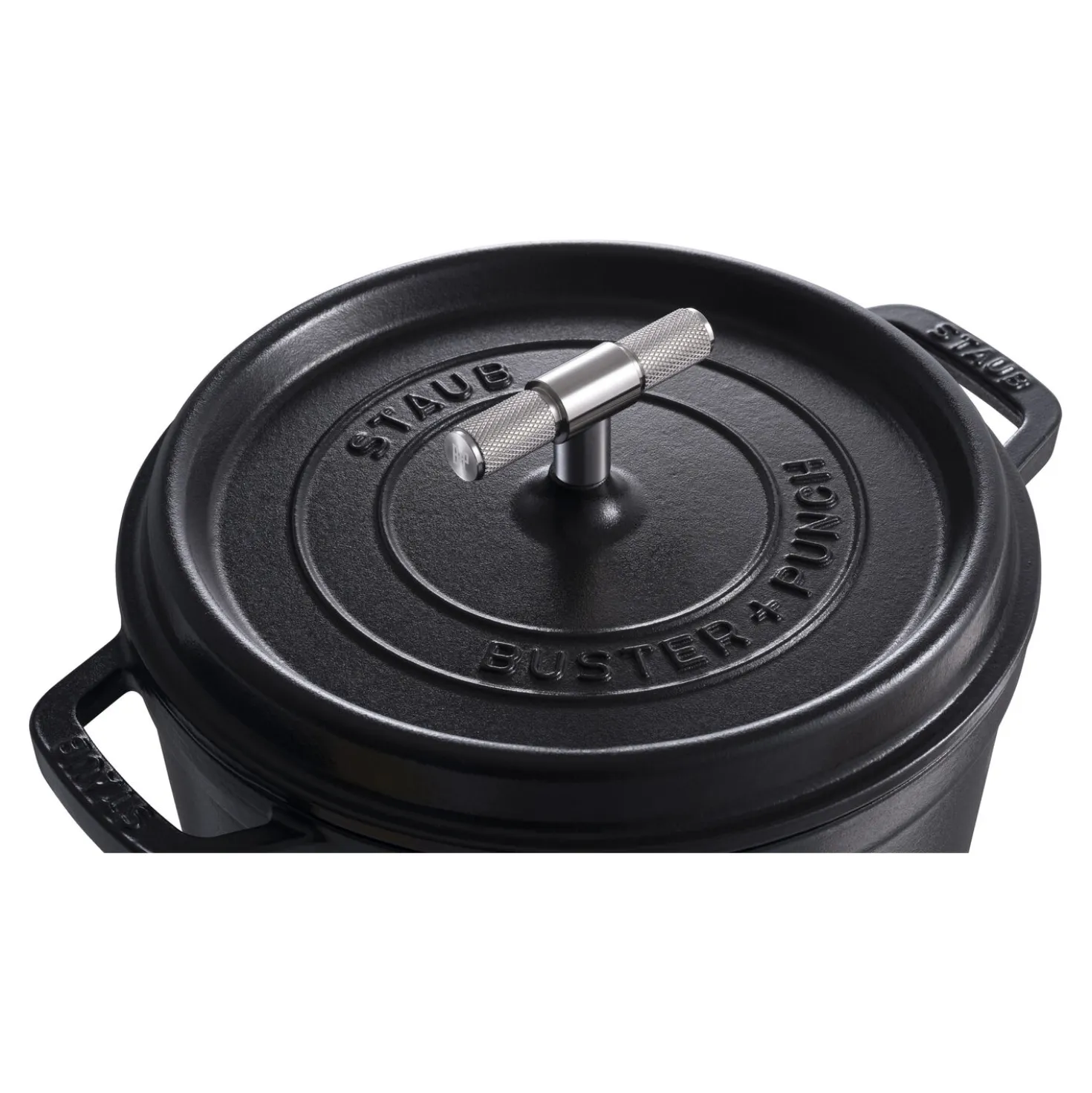 4 qt, Round, Dutch Oven Buster And Punch, Black Matte