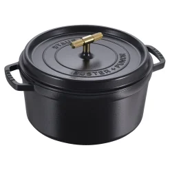 7 qt, Round, Dutch Oven Buster And Punch, Black Matte